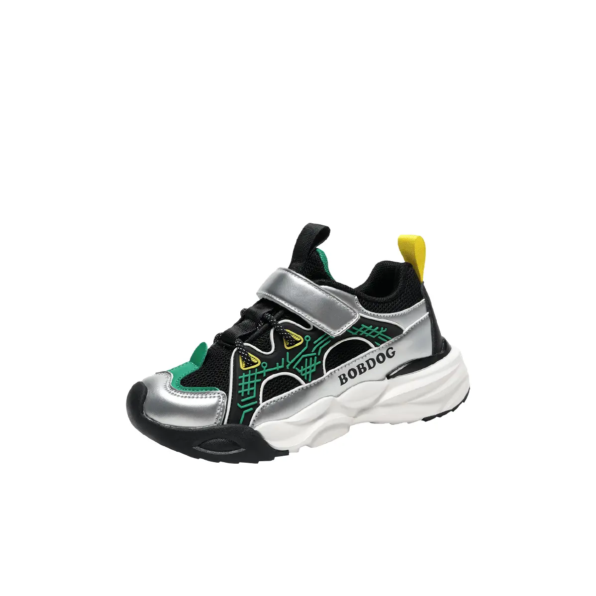

Кроссовки для детей "Дети" Bobdog, цвет Xt7810 black green [breathable mesh]