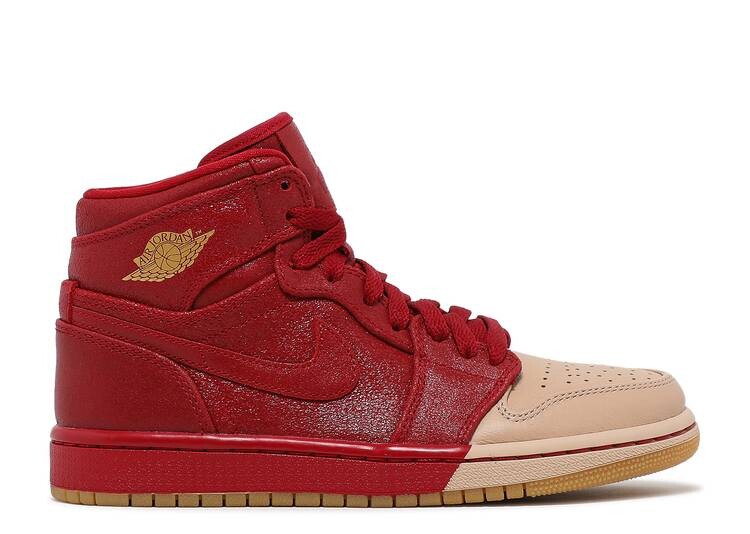 

Кроссовки WMNS AIR JORDAN 1 RETRO HIGH PREMIUM 'DIPPED TOE', красный