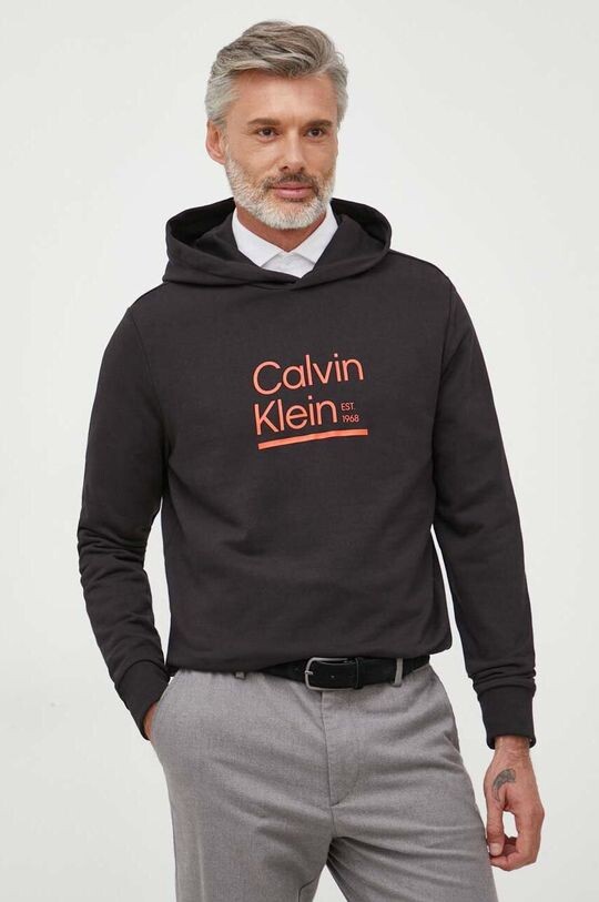 

Хлопковая толстовка Calvin Klein, черный