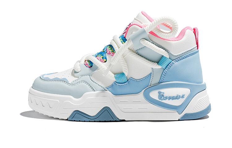 

Кроссовки WARRIOR Skateboarding Shoes Women's High-top Blue/white, белый/синий