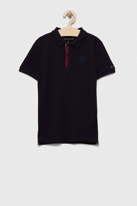 

Детская хлопковая рубашка-поло Tommy Hilfiger, темно-синий