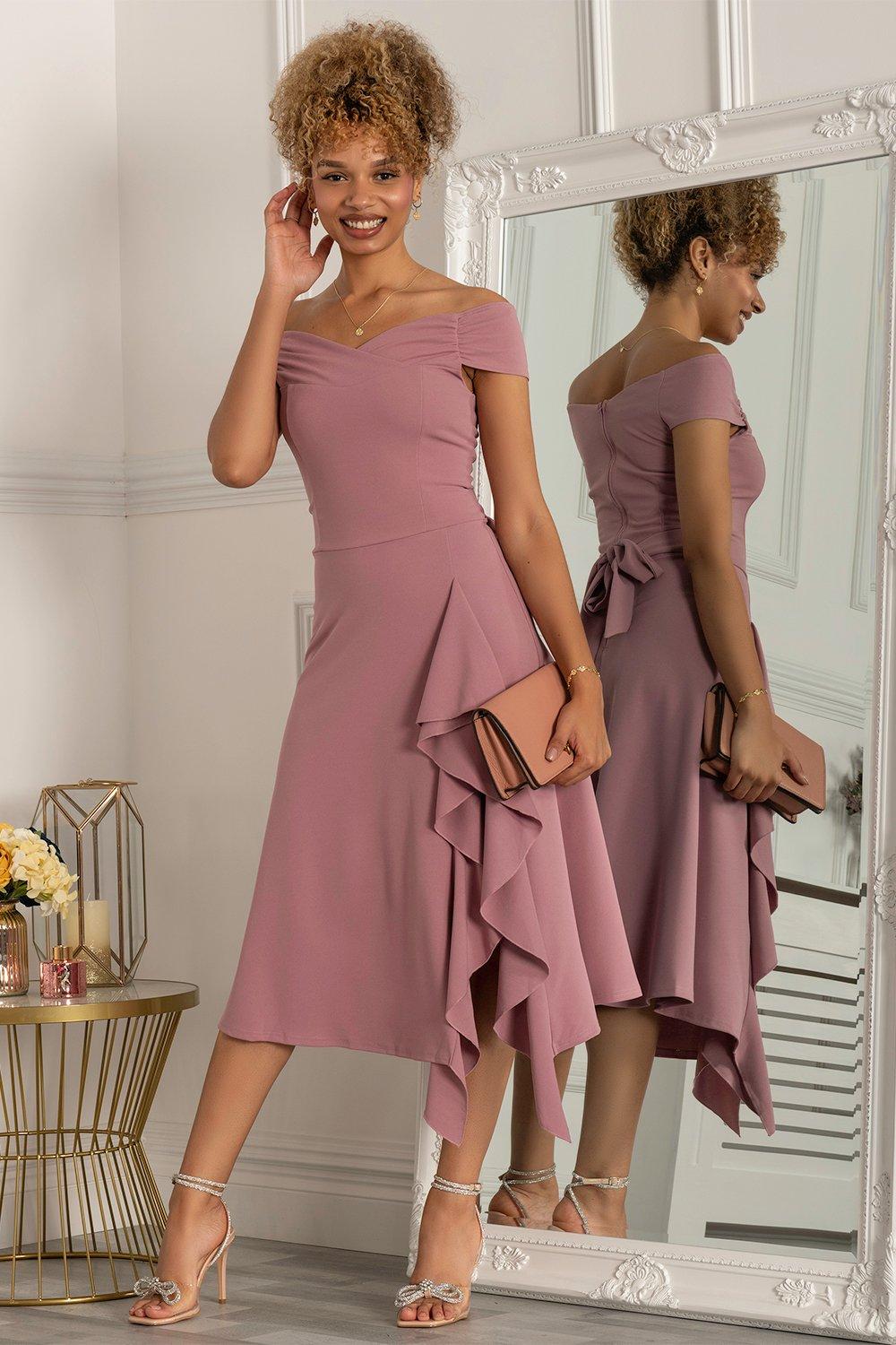 Расклешенное платье Desiree с оборками Jolie Moi, фиолетовый фото