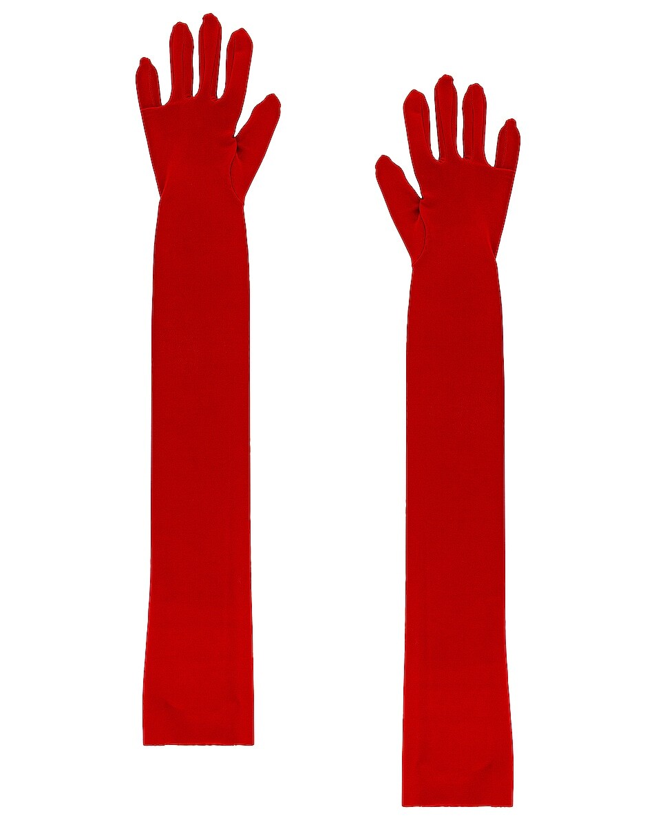 

Длинные перчатки Norma Kamali, цвет Tiger Red