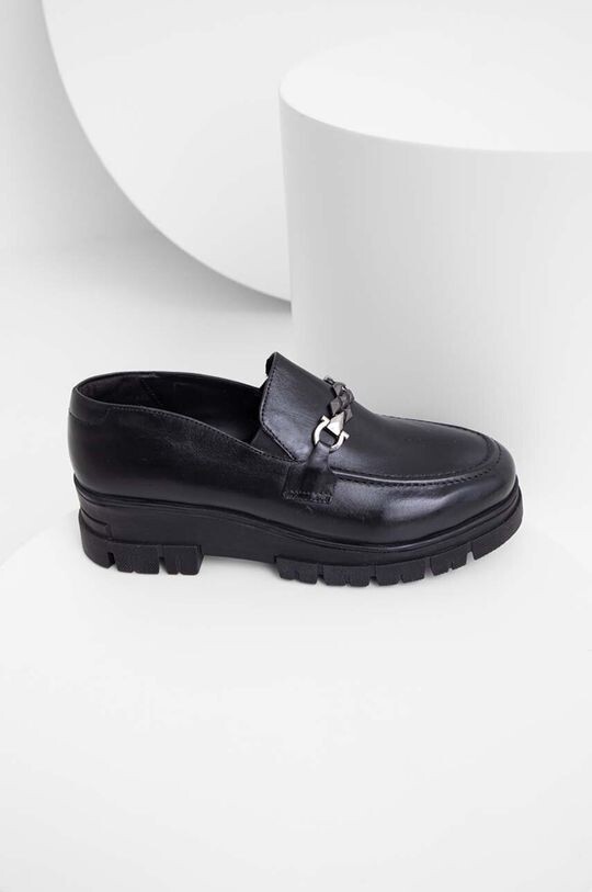 

Кожаные мокасины Answear Lab, черный