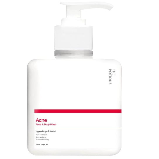 

Очищающий гель против прыщей для лица и тела, 400мл The Potions Acne Face & Body Wash, Inny producent