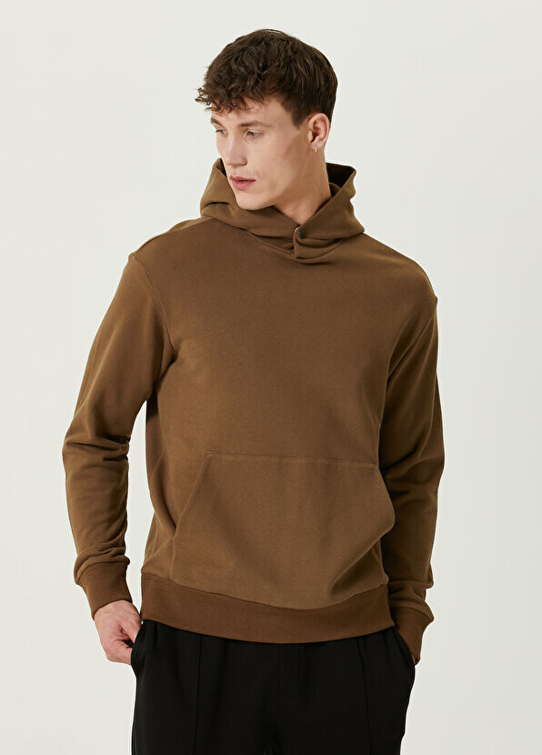 

Темно-бежевый свитшот с капюшоном Zegna