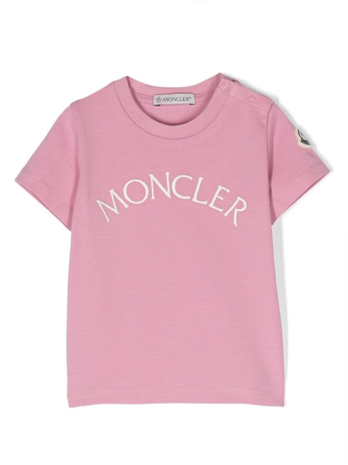 

Moncler Enfant футболка с логотипом, розовый