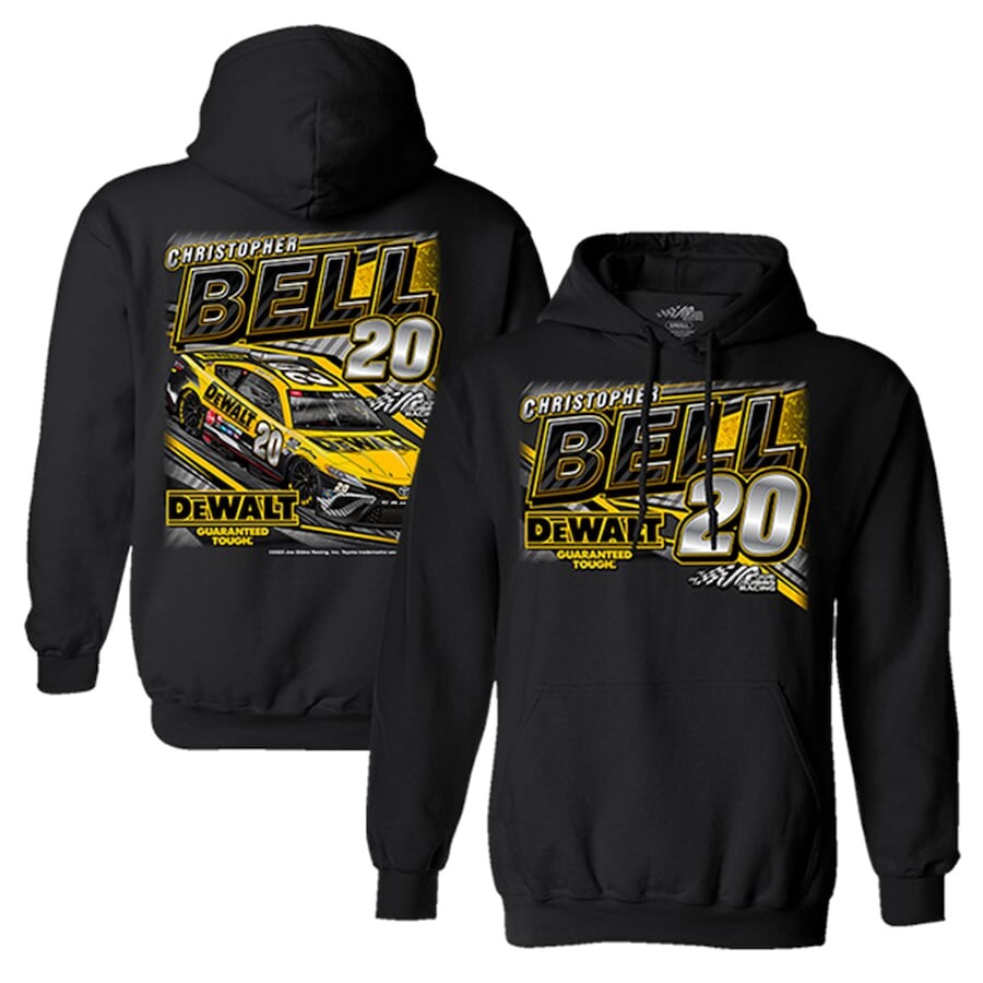 

Пуловер с капюшоном Joe Gibbs Racing Team Collection Christopher Bell, черный