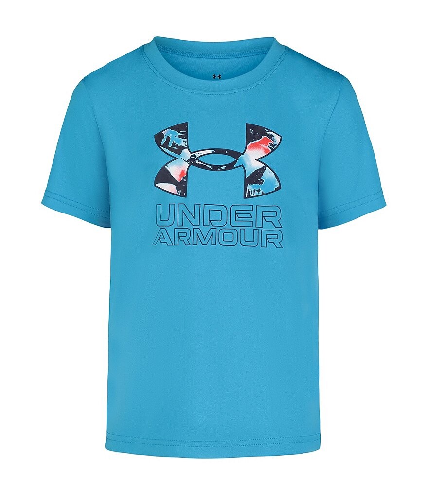

Футболка с короткими рукавами и логотипом Under Armour Little Boys 2T-7, синий