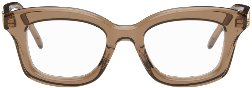 

Коричневые квадратные очки Loewe, цвет Shiny light brown