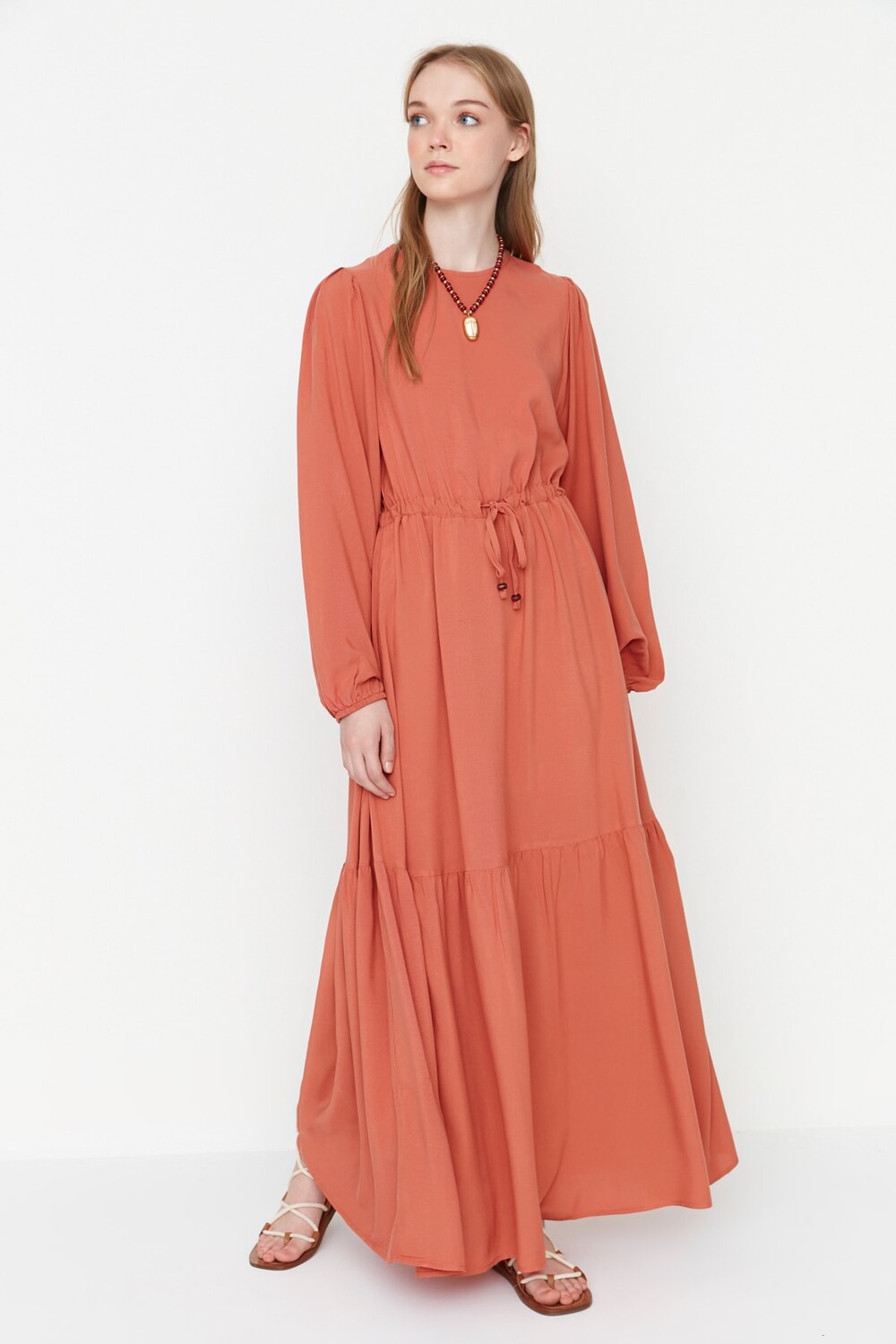 

Платье - Красное - Фигуристка Trendyol Modest, красный