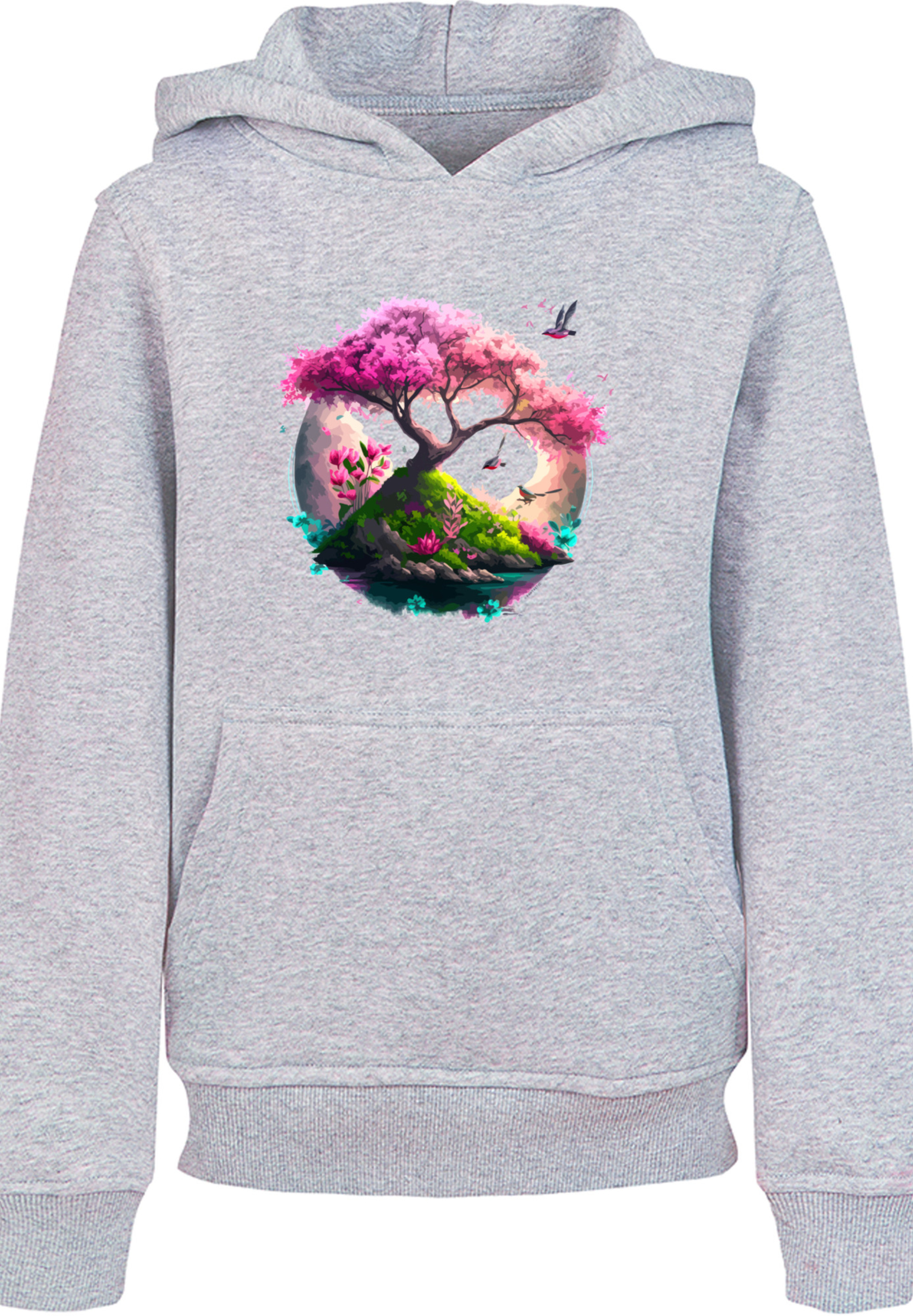 Пуловер F4NT4STIC Hoodie Kirschblüten Baum, цвет grau meliert