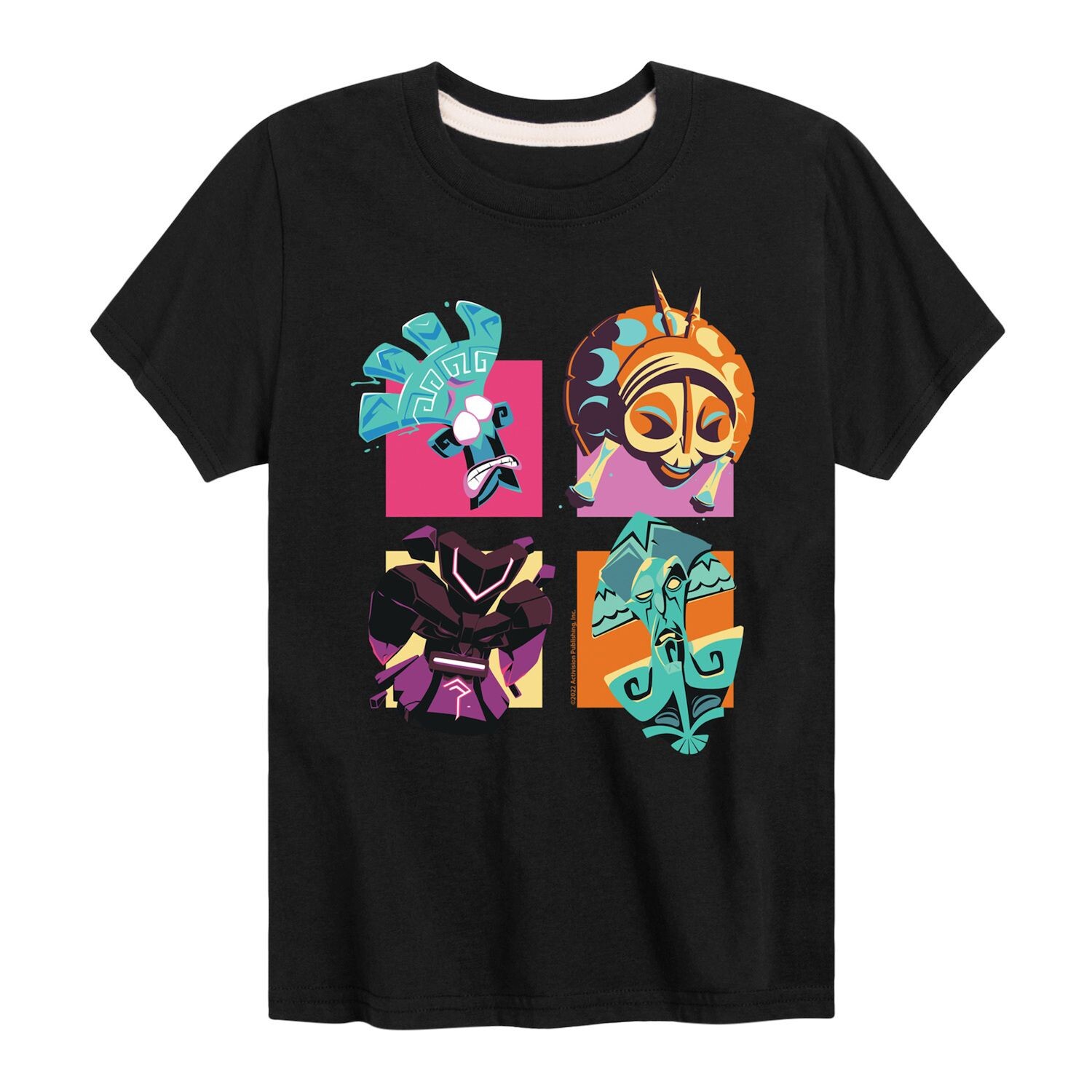 

Футболка с рисунком Crash Bandicoot Masks для мальчиков 8–20 лет Licensed Character, черный