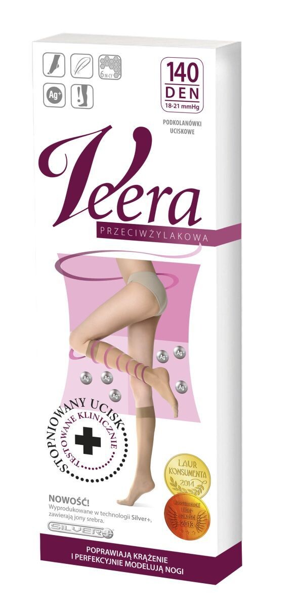 

Компрессионные носки Veera Podkolanówki Przeciwżylakowe 140 DEN Safari, 3/4