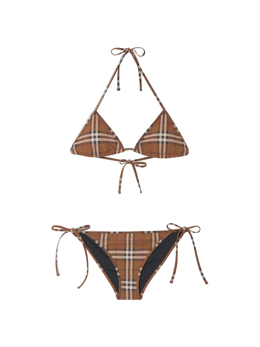 

Бикини Cobb Check из двух частей Burberry, коричневый