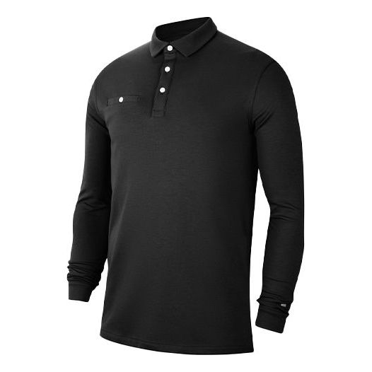 Футболка Nike Dri-FIT Player Golf lapel Long Sleeves Polo Shirt Black, черный
