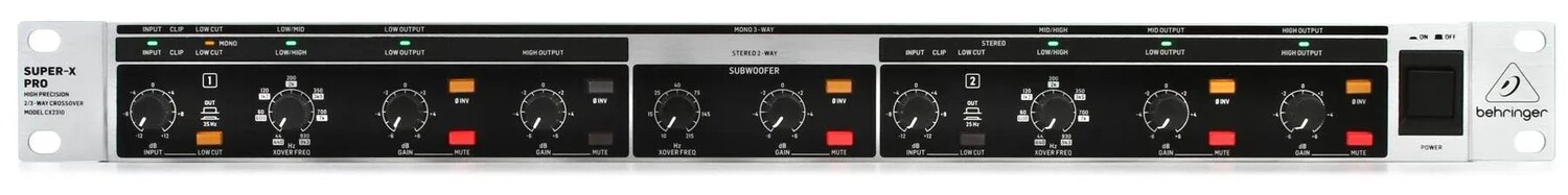 

Многоканальный кроссовер Behringer Super-X Pro CX2310 V2 с выходом на сабвуфер