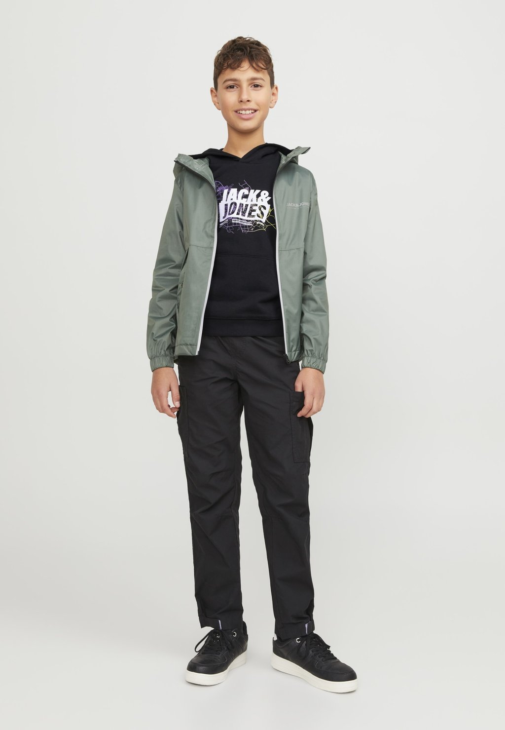 

Толстовка JCOMAP LOGO Jack & Jones Junior, цвет black