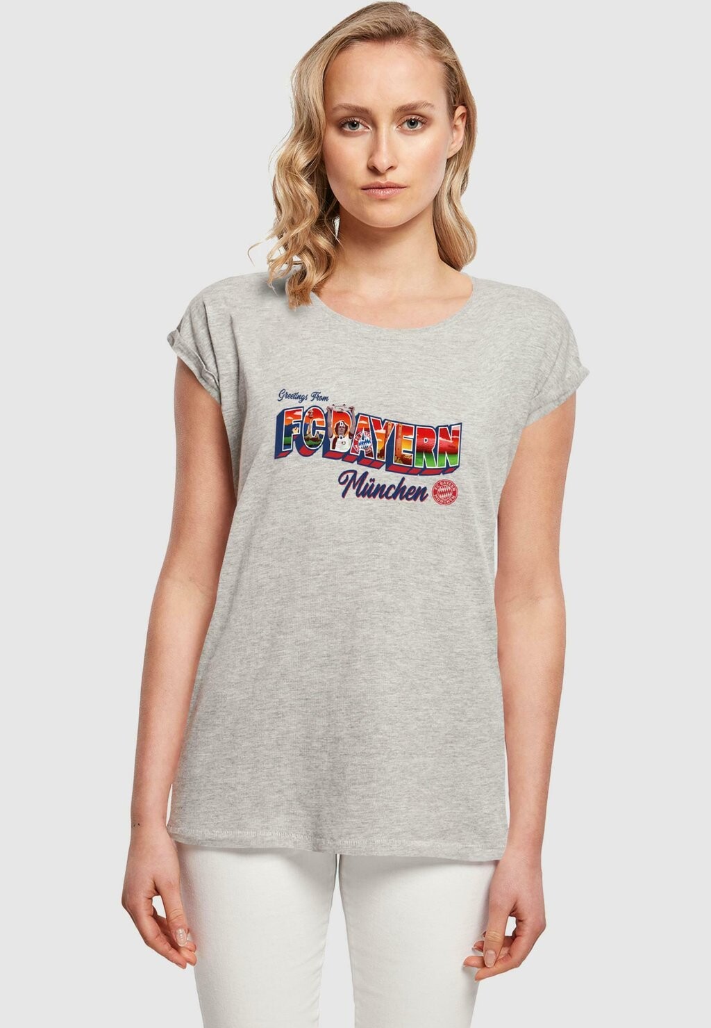 

Футболка с символикой GREETINGS FROM BAVARIA FC Bayern München, цвет heather grey