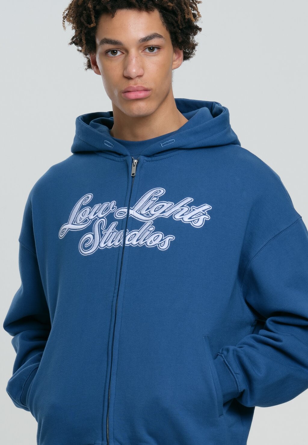 

Толстовка на молнии Shutter Zip Hoodie LOW LIGHTS STUDIOS®, темно-синяя