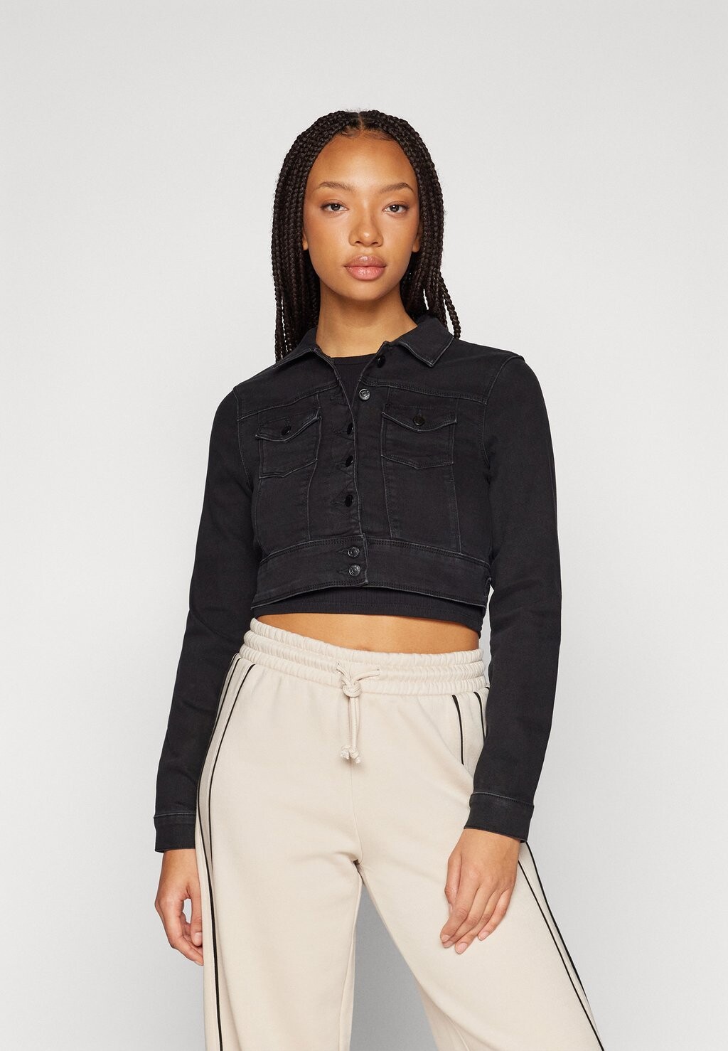 

Джинсовая куртка ONLNEW WESTA CROPPED JACKET ONLY, цвет washed black