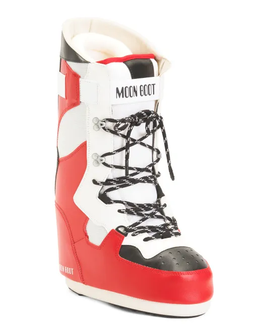 

Высокие кроссовки-сапоги Moon Boots, красный/черный/белый