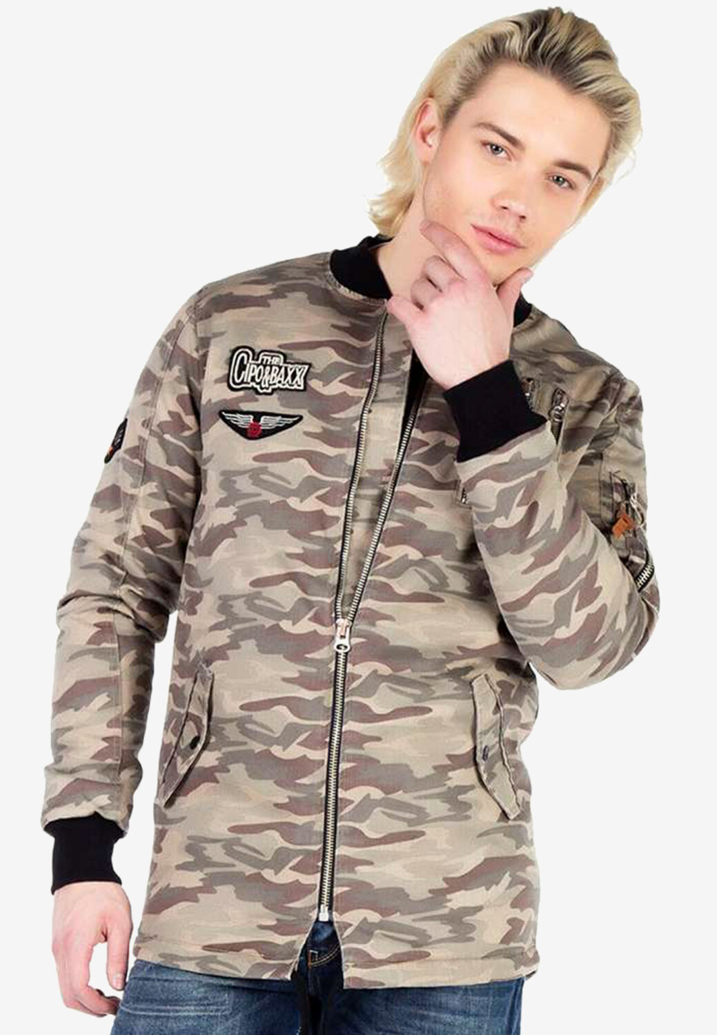 

Куртка Cipo & Baxx Freizeitjacke, цвет Camelcamouflage