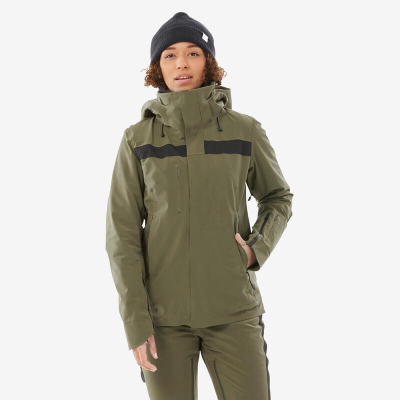 Лыжная куртка женская - 900 хаки WEDZE, цвет gruen