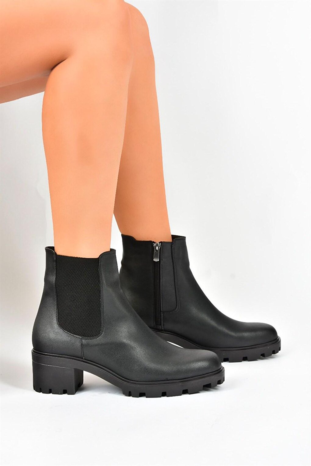 L2520220 Черные женские ботинки Fox Shoes