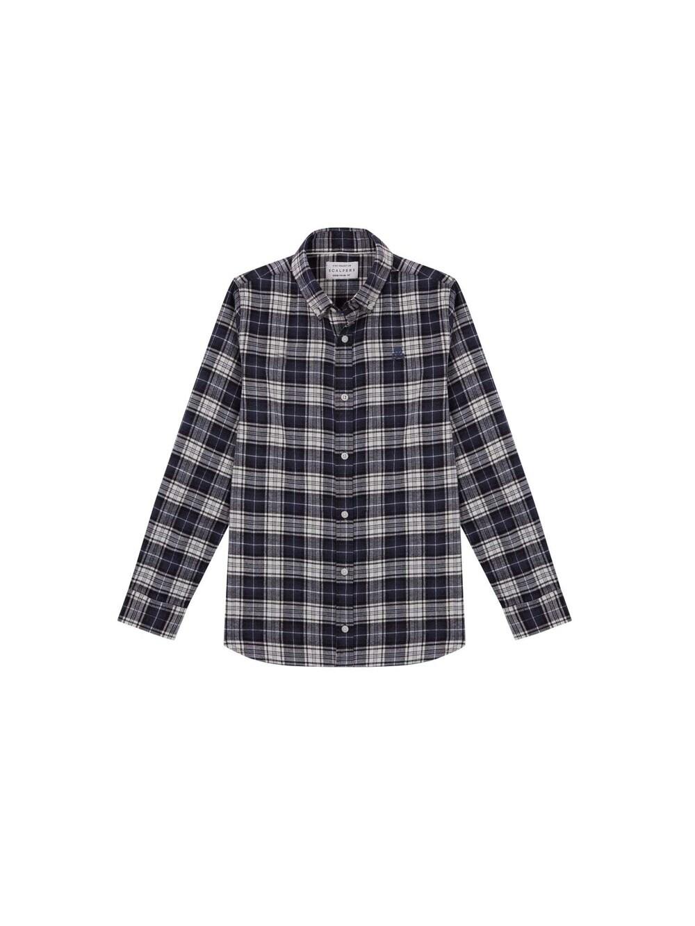 

Рубашка на пуговицах стандартного кроя Scalpers Tartan, темно-синий