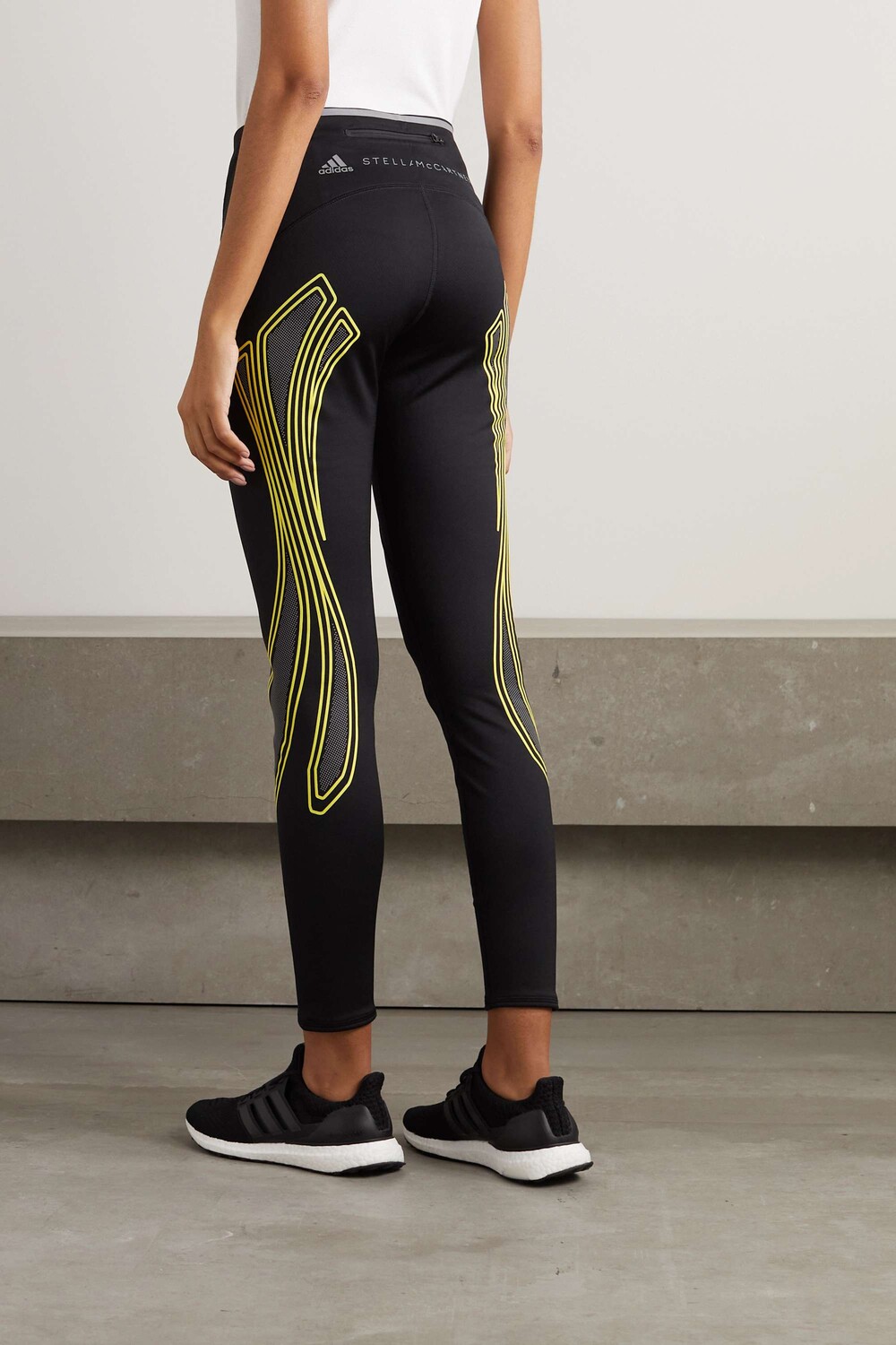 

ADIDAS BY STELLA MCCARTNEY Эластичные леггинсы из переработанного материала с принтом TruePace, черный