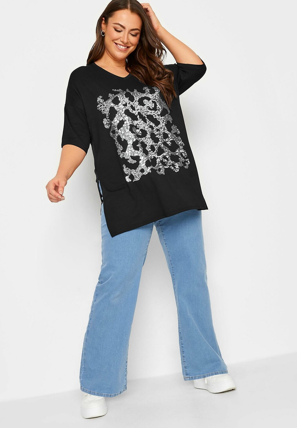 

Рубашка с длинным рукавом Yours Clothing, черный
