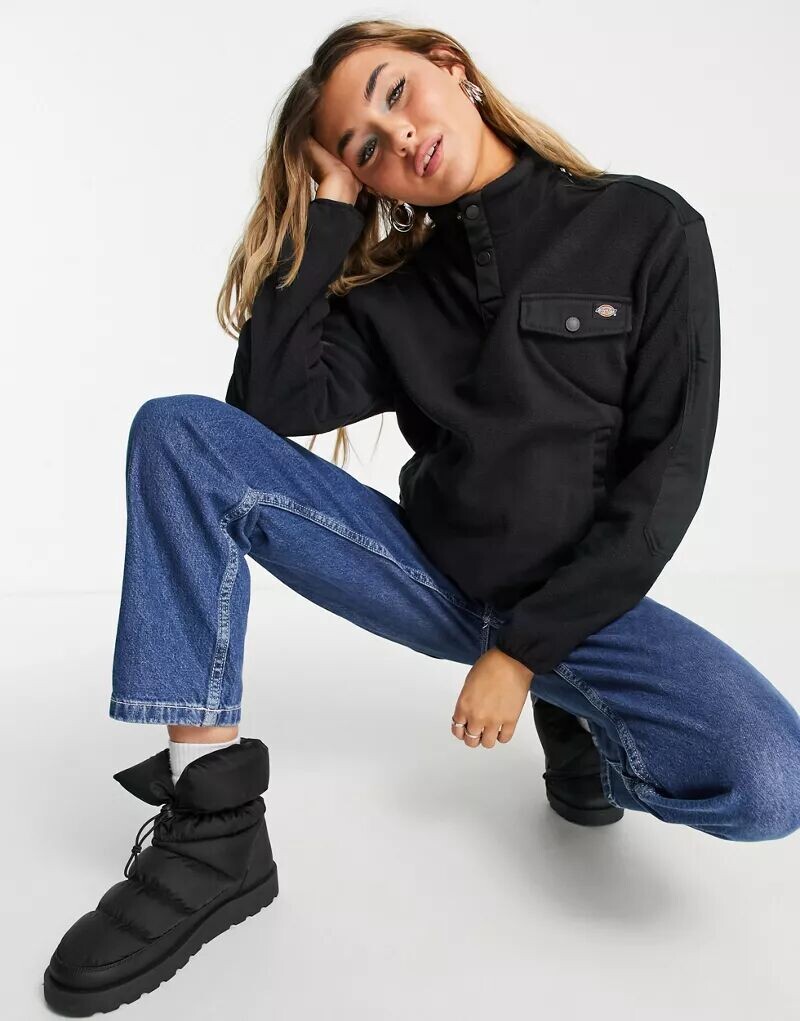 

Черный флисовый свитшот Dickies Port Allen