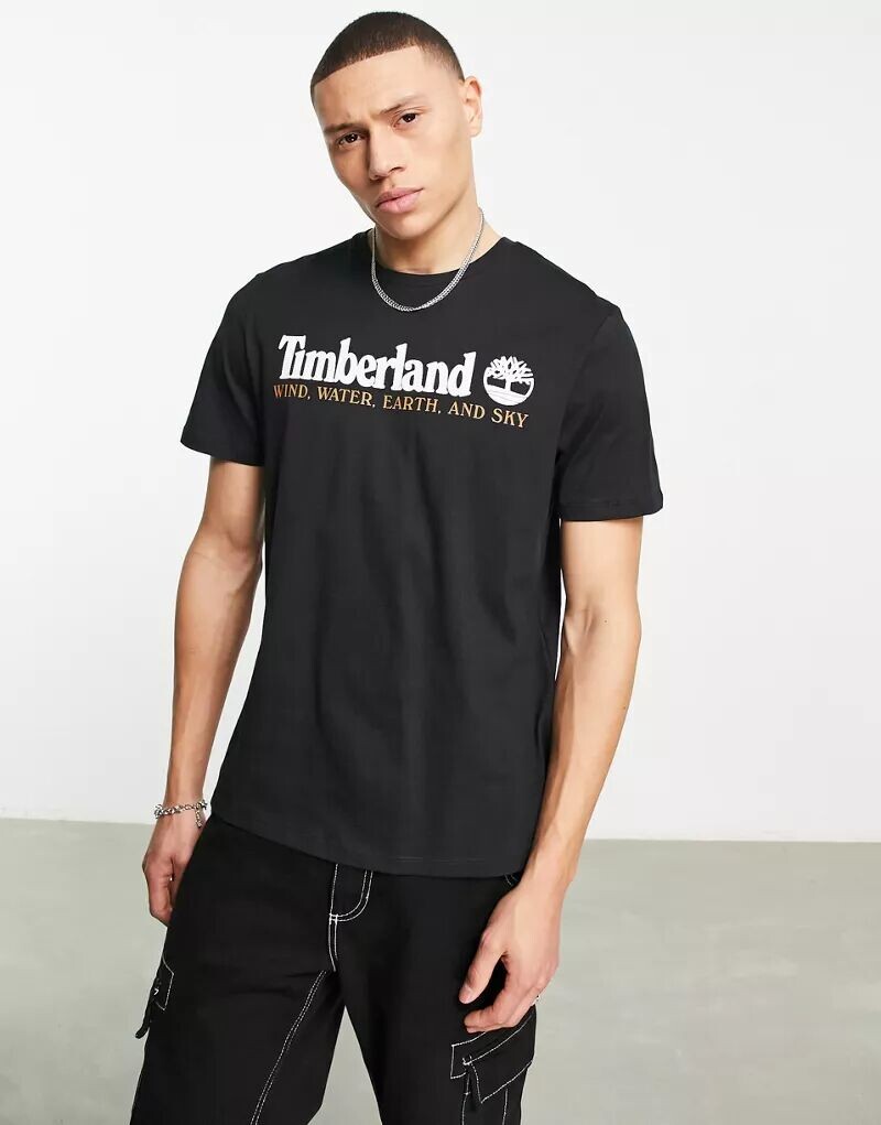 

Черная футболка с логотипом Timberland YC