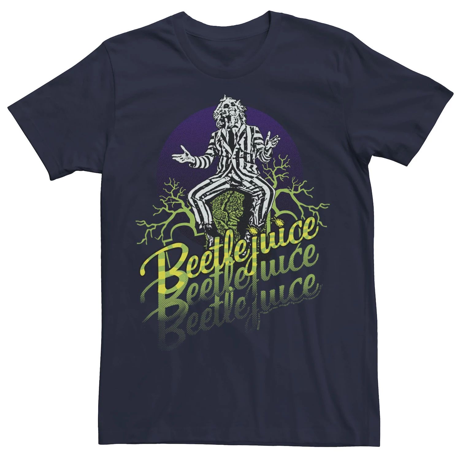 цена Мужская футболка Beetlejuice Three Times с портретом и надписью Licensed Character