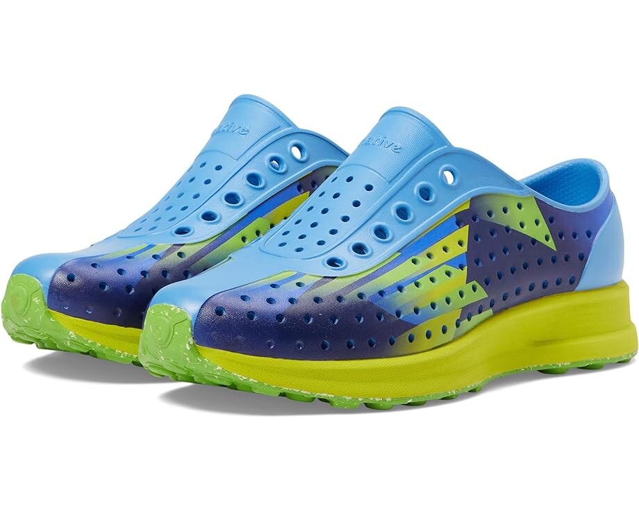 

Кроссовки Native Shoes Robbie Sugarlite Print, цвет Resting Blue/Pickle Green/UV Pickle Speed/Snap Speckle Rubber