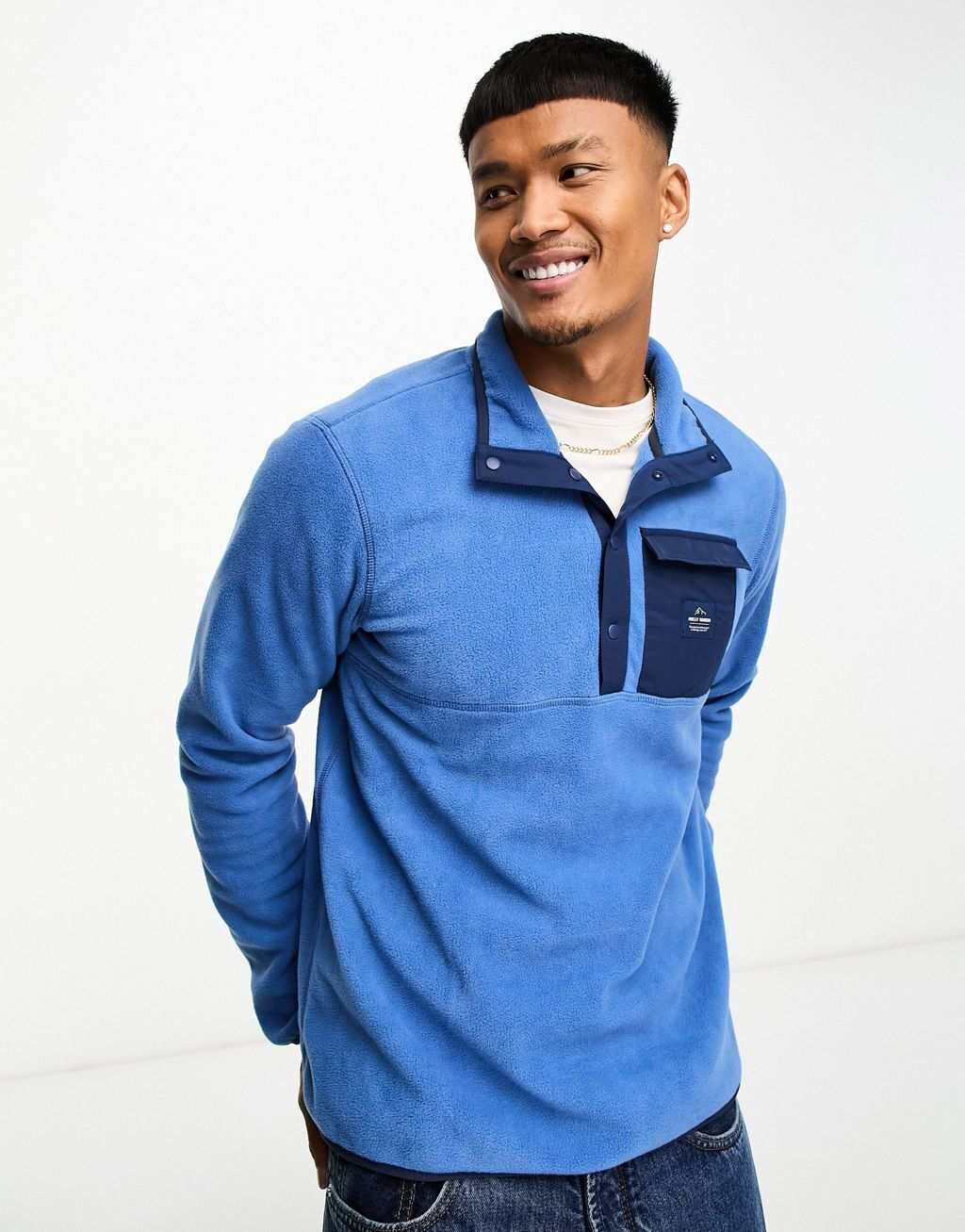 

Синий флисовый флис с накладным карманом Helly Hansen Maridalen