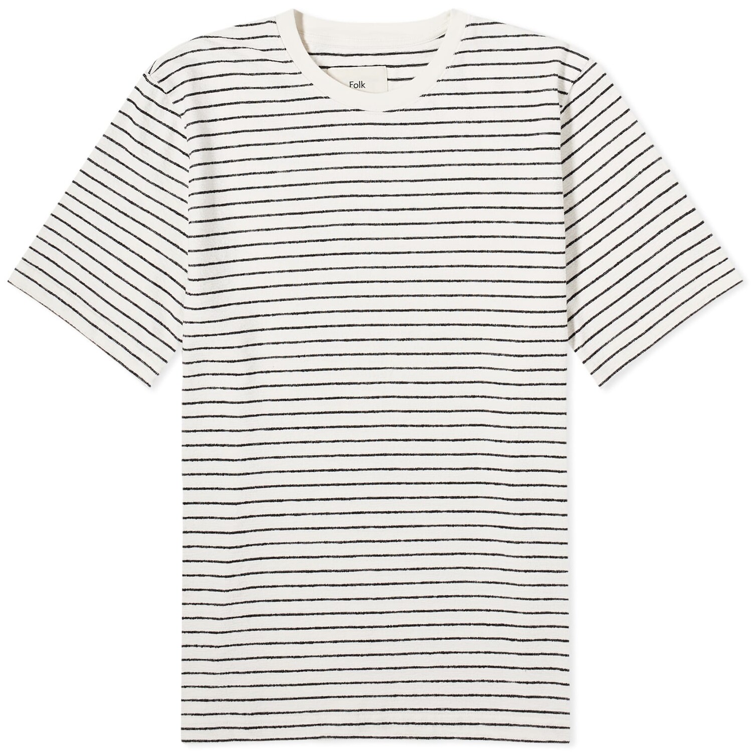 

Футболка Folk Textured Stripe, цвет Ecru / Black