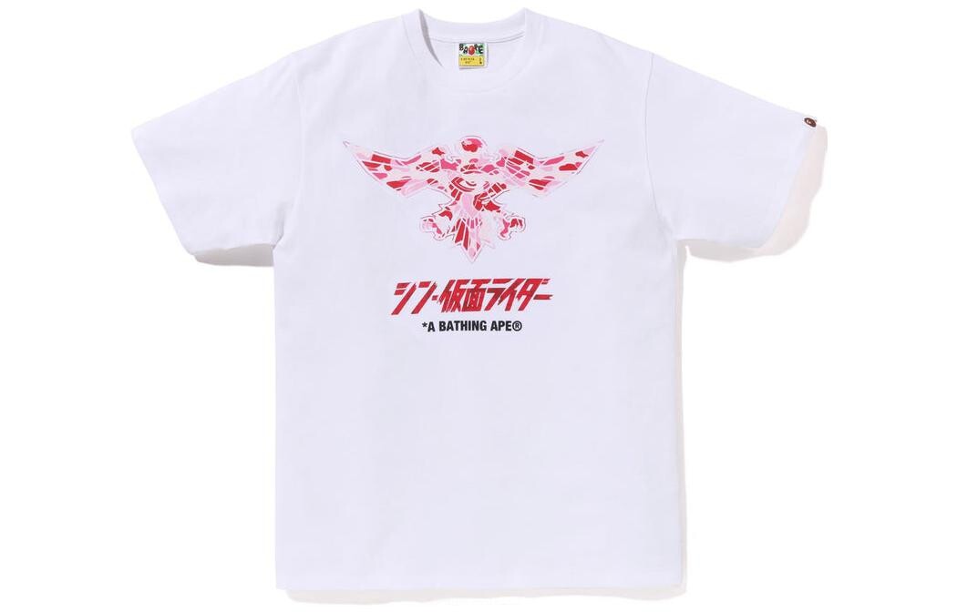 

Футболка BAPE X New Kamen Rider Co-brand унисекс A Bathing Ape, розовый