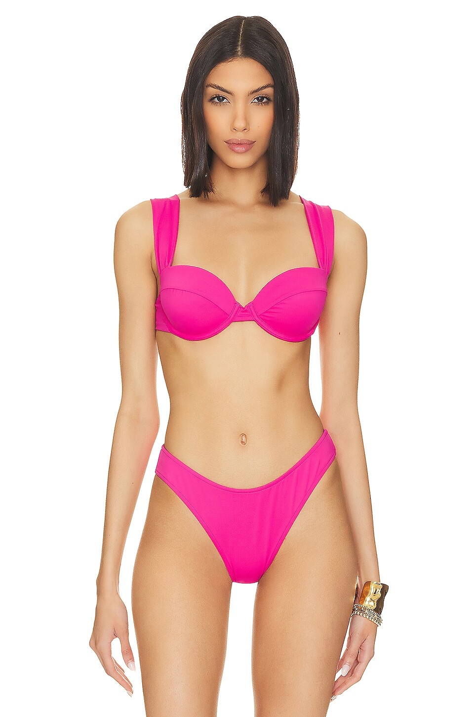 

Топ бикини WeWoreWhat Claudia, цвет Solid Magenta