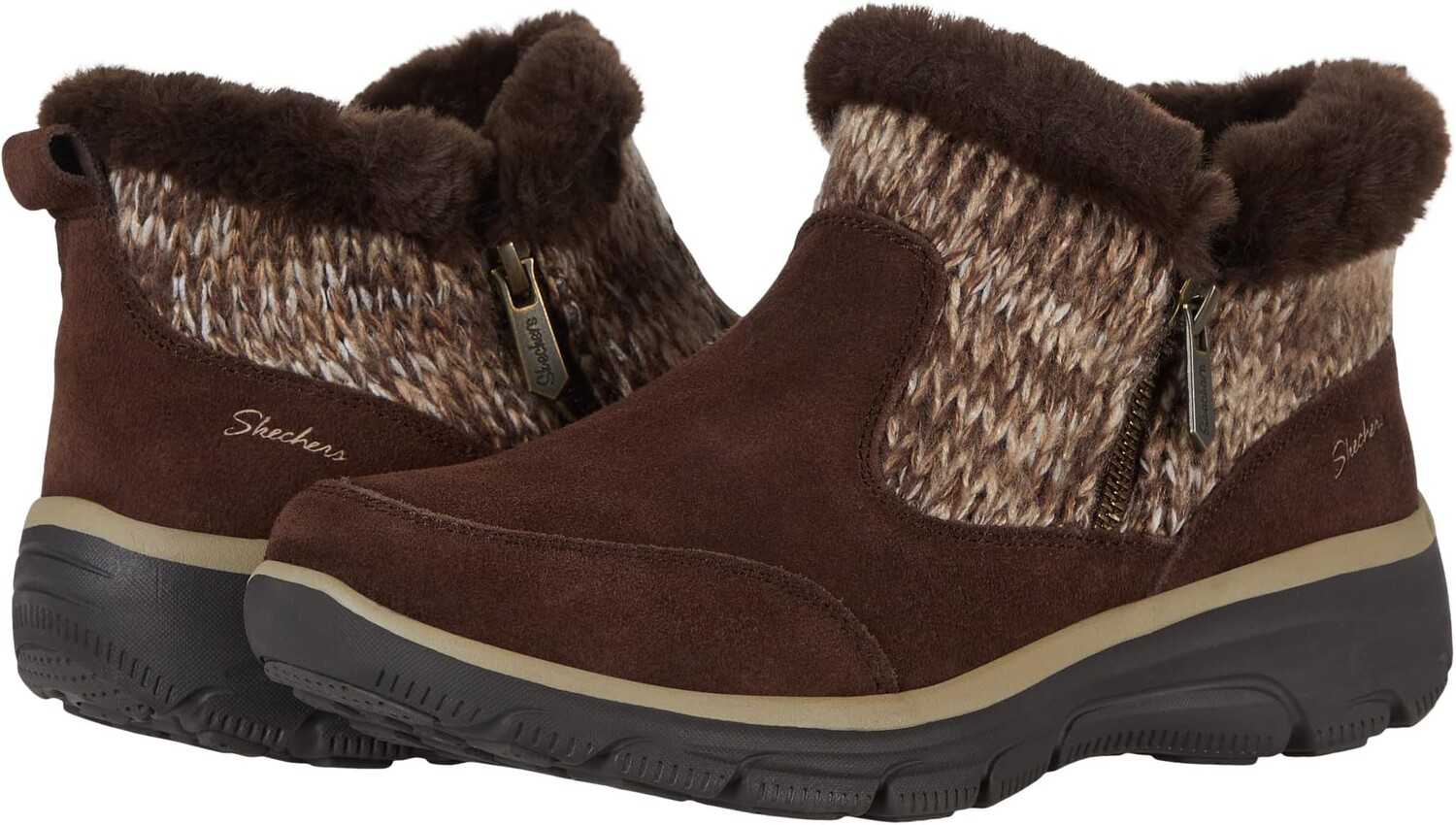 

Ботильоны EASY GOING - WARMHEARTED SKECHERS, цвет Chocolate