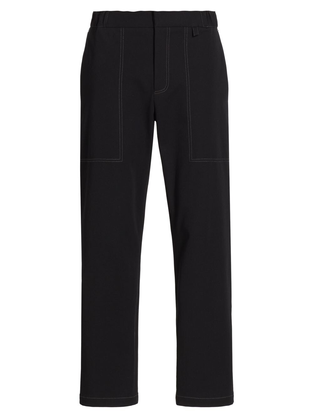 

Хлопковые брюки с контрастной отстрочкой Helmut Lang, черный
