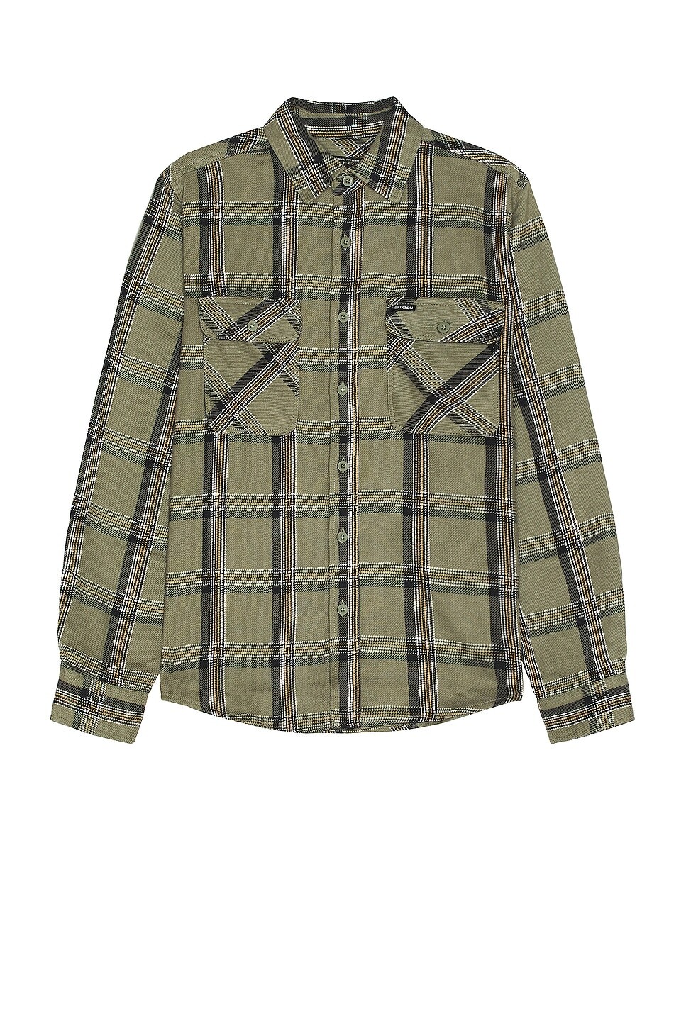 Рубашка Brixton Bowery Heavy Weight Flannel, цвет Olive Surplus, Black & White кроссовки globe surplus цвет black black wolverine