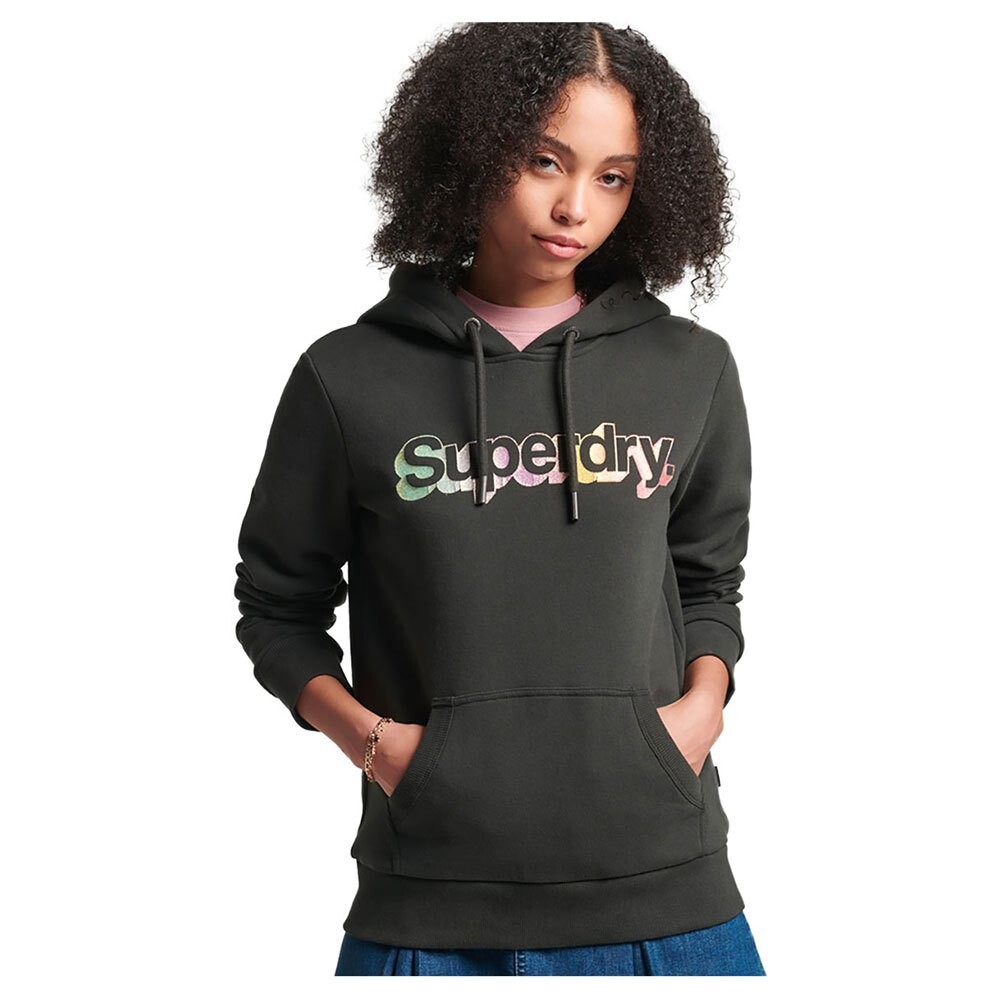 

Худи Superdry Vintage Cl Metallic, черный