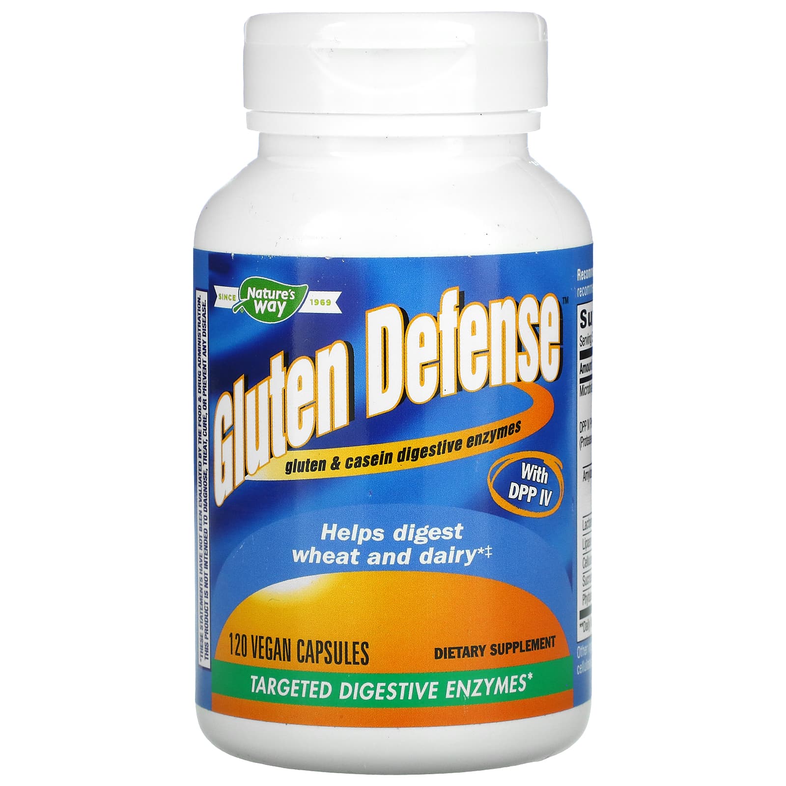 

Gluten Defense с DPP IV, 120 веганских капсул, Nature's Way