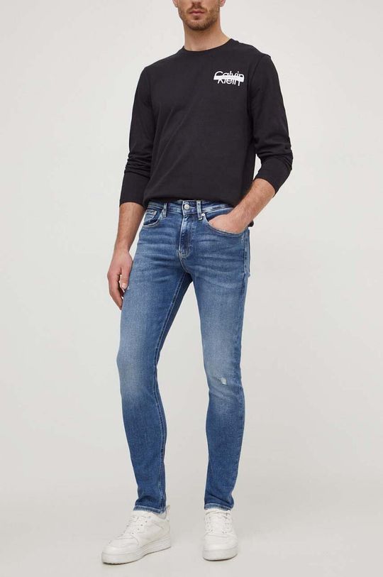 Джинсы Calvin Klein Jeans, синий джинсы calvin klein jeans loose straight темно синий