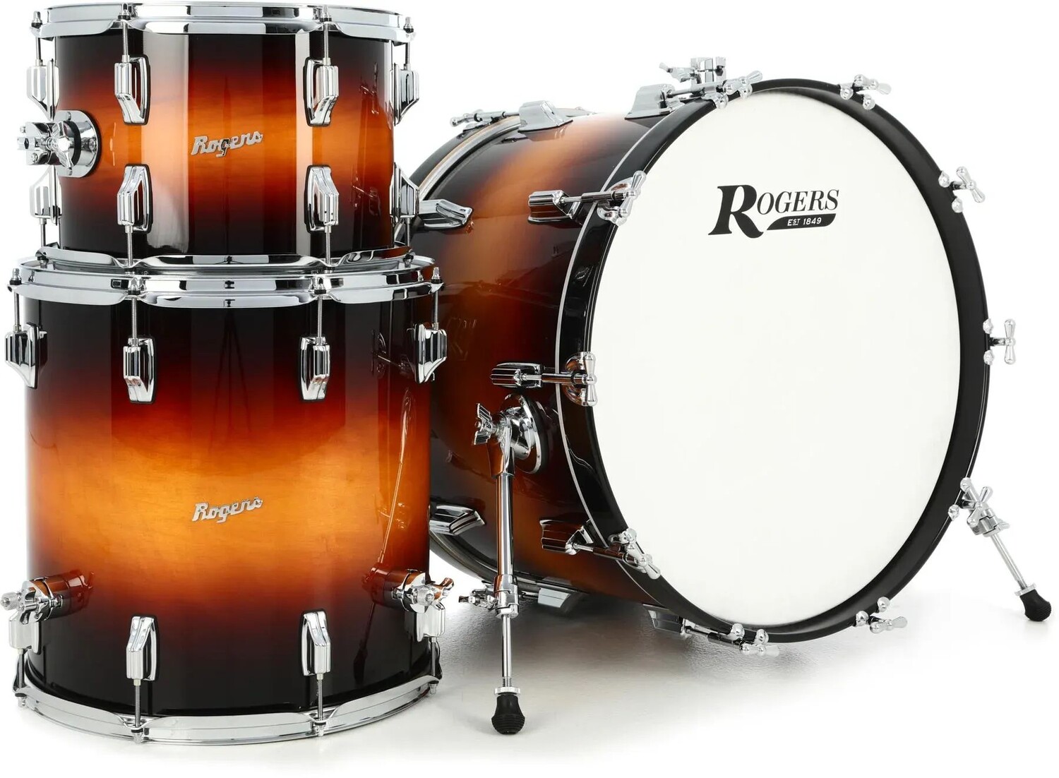 

Набор из трех предметов Rogers Drums PowerTone Shell — лак Sunburst