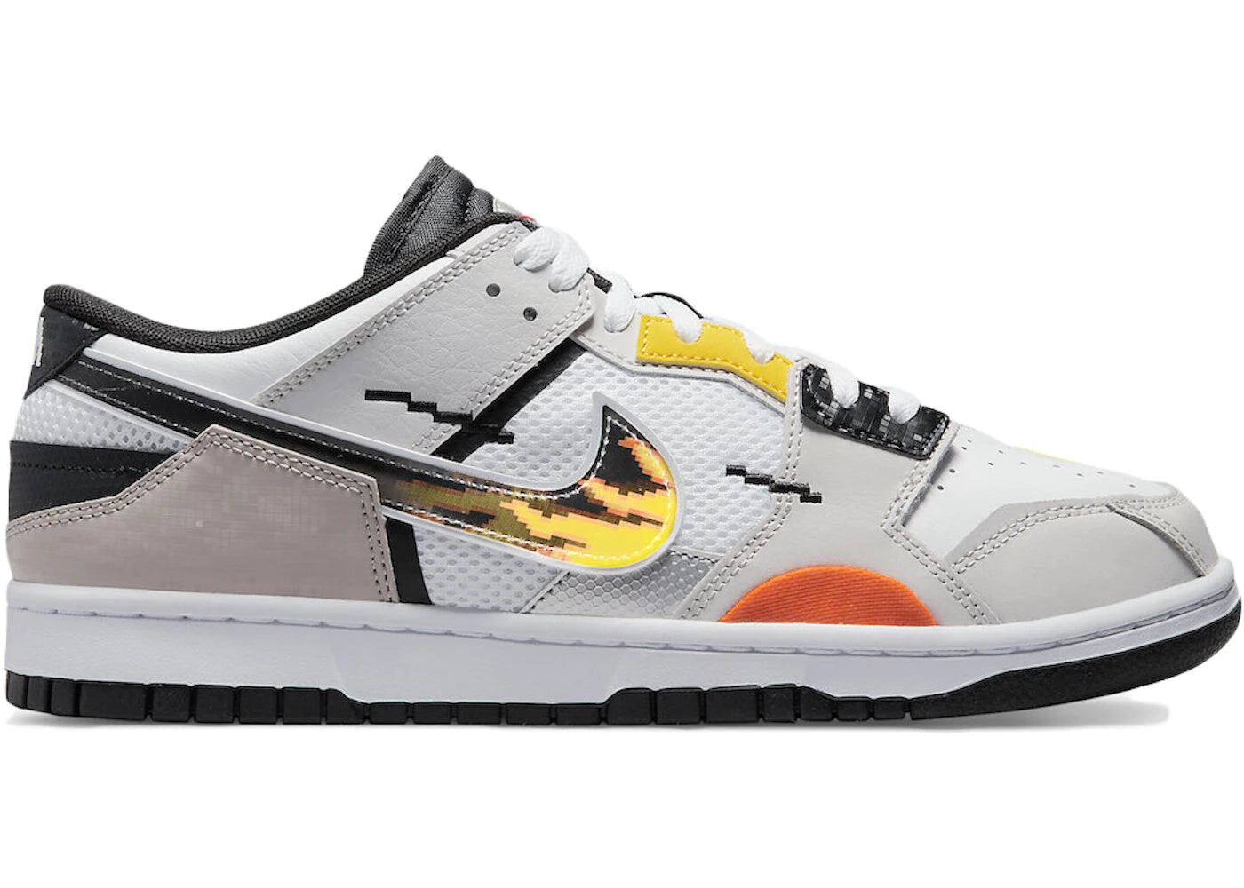 

Кроссовки Nike Dunk Low Scrap Mighty Swooshers, белый / серо-черный