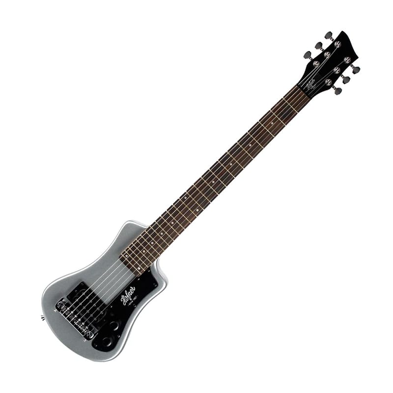 Электрогитара Hofner HCT-SH-SS-O 6 String Shorty Electric Travel Guitar w/Gig Bag, Silver Sparkle
