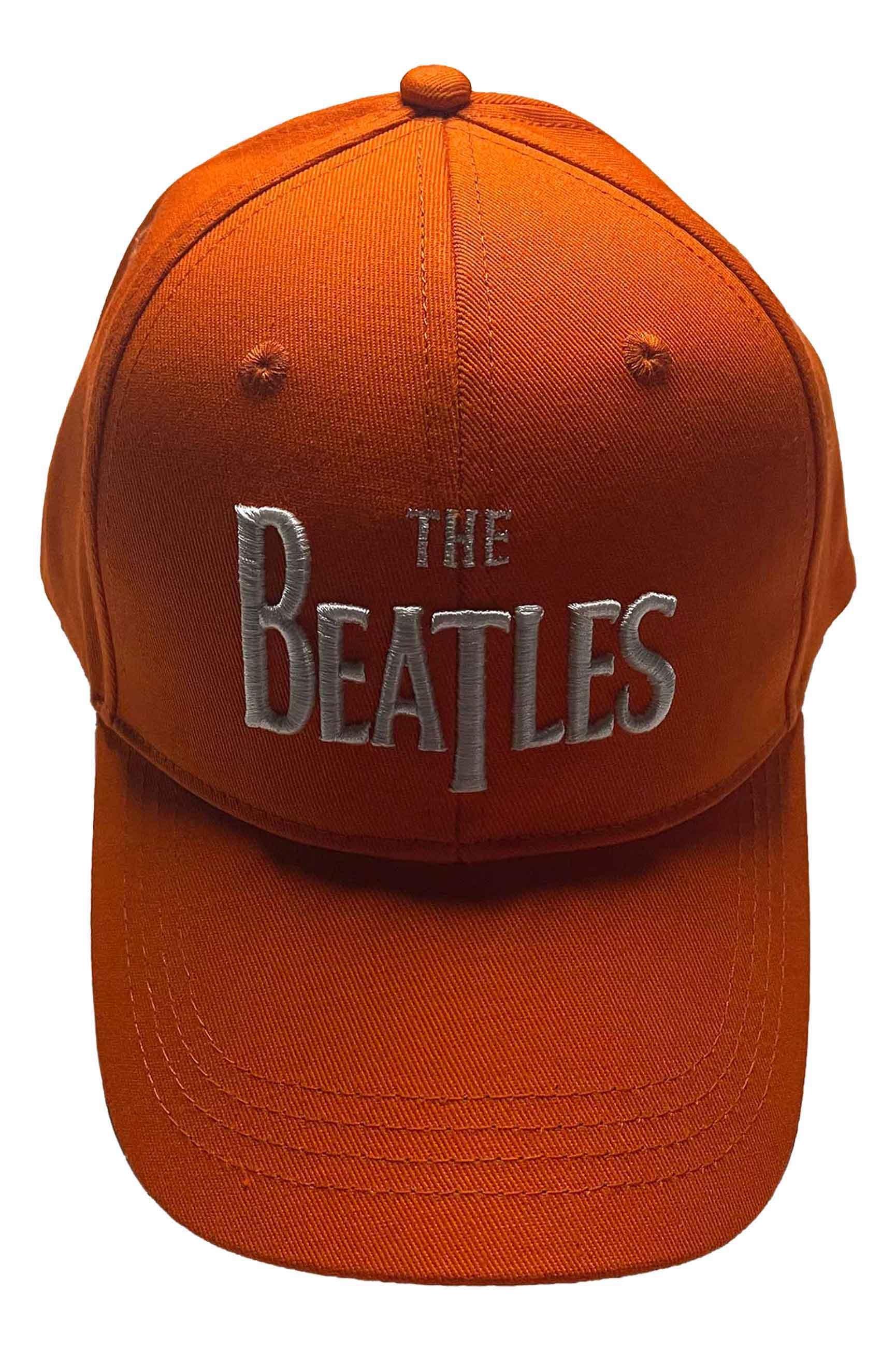 Классическая бейсболка с Т-образным ремешком и логотипом на спине Beatles, оранжевый детская бейсболка с вышивкой регулируемая детская бейсболка love весна лето детская бейсболка для улицы